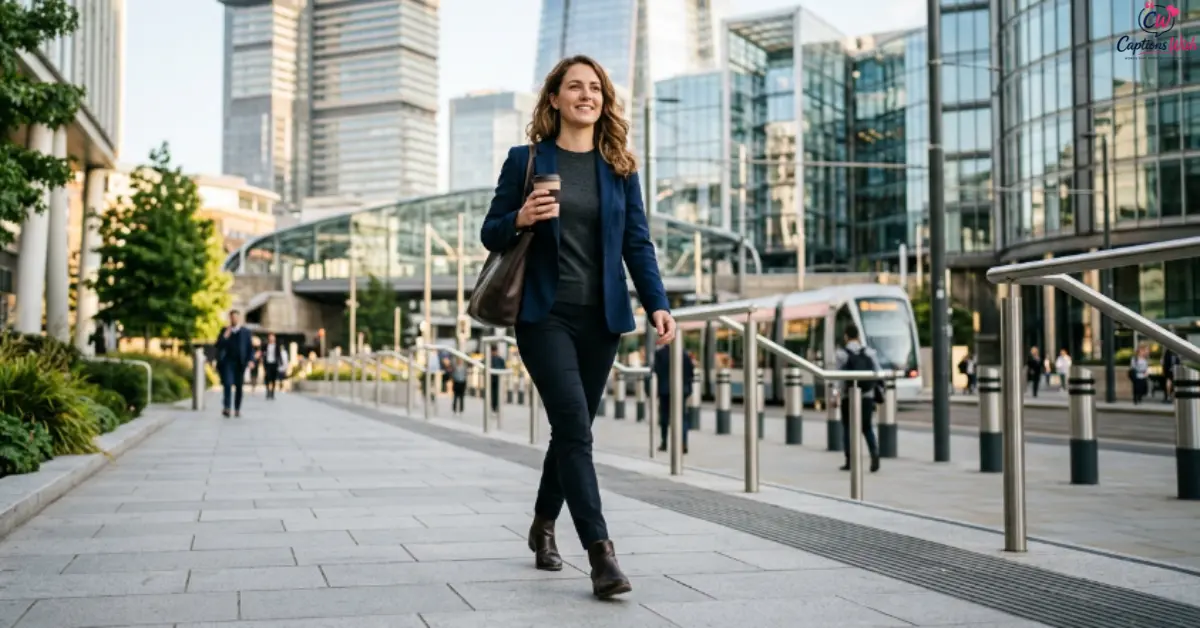 Solo professional in a modern city.