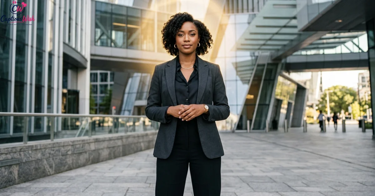 Empowered woman showing self-confidence