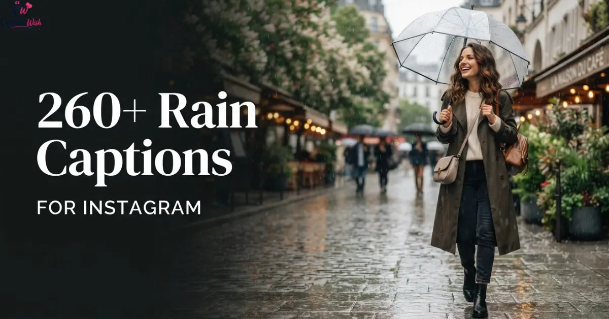 Rain Captions for Instagram