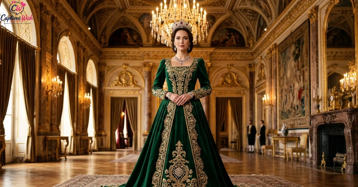 Elegant princess wearing a jeweled royal crown