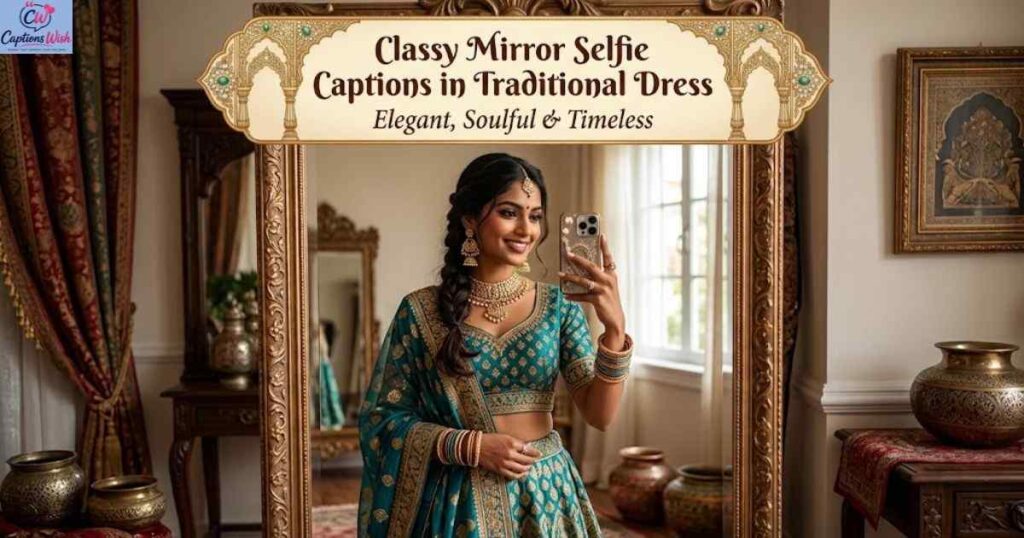 classy-mirror-selfie-captions-in-traditional-dress