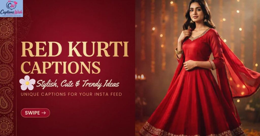 cute-red-kurti-captions